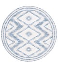 Safavieh Alamo Area Rug ALM737M-7R Safavieh Alamo ALM737 Ivory / Blue 6'-7" X 6'-7" Round Area Rug