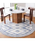 Safavieh Alamo Area Rug ALM737M-7R Safavieh Alamo ALM737 Ivory / Blue 6'-7" X 6'-7" Round Area Rug