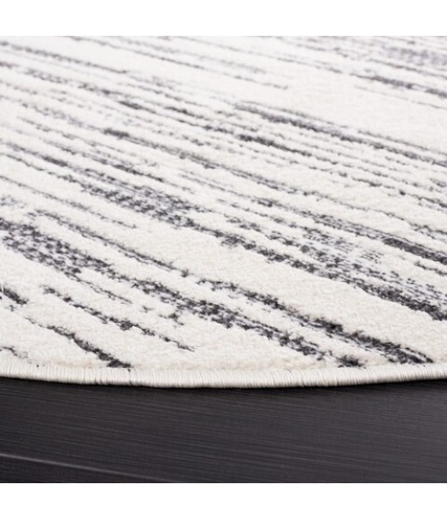 Safavieh Alamo Area Rug ALM742H-7R Safavieh Alamo ALM742 Charcoal / Ivory 6'-7" X 6'-7" Round Area Rug