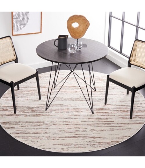 Safavieh Alamo Area Rug ALM742T-7R Safavieh Alamo ALM742 Taupe / Ivory 6'-7" X 6'-7" Round Area Rug