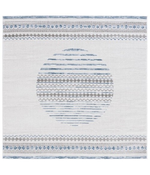 Safavieh Alamo ALM775 Ivory / Navy 6'-7" X 6'-7" Square Area Rug