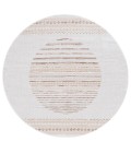 Safavieh Alamo Area Rug ALM775T-7R Safavieh Alamo ALM775 Ivory / Brown 6'-7" X 6'-7" Round Area Rug