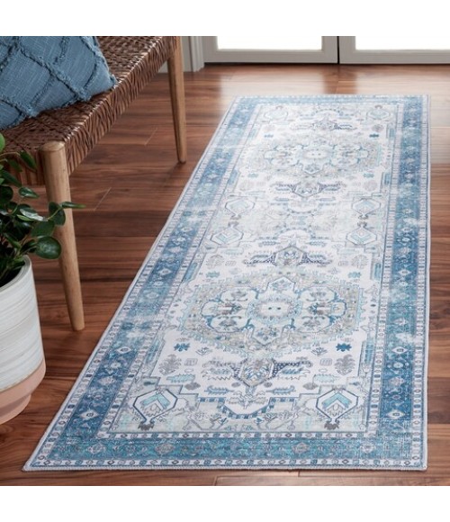 Safavieh Arizona ARZ105 Beige / Blue 2'-6" X 8' Runner Area Rug