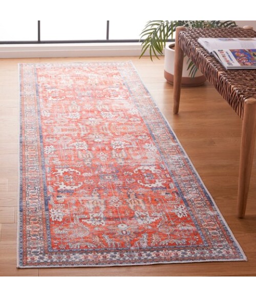 Safavieh Arizona ARZ119 Rust / Aqua 2'-6" X 8' Runner Area Rug