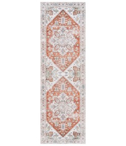 Safavieh Arizona ARZ120 Ivory / Rust 2'-6" X 8' Runner Area Rug