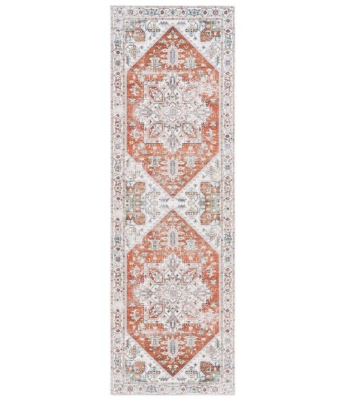 Safavieh Arizona ARZ120 Ivory / Rust 2'-6" X 8' Runner Area Rug