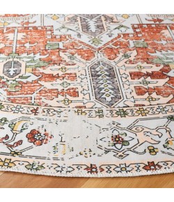 Safavieh Arizona ARZ120 Ivory / Rust 6' X 6' Round Area Rug