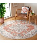 Safavieh Arizona ARZ120 Ivory / Rust 6' X 6' Round Area Rug