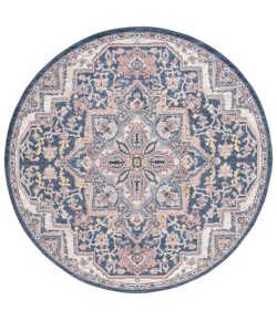 Safavieh Astoria ASA400 Blue / Beige 6'-7" X 6'-7" Round Area Rug