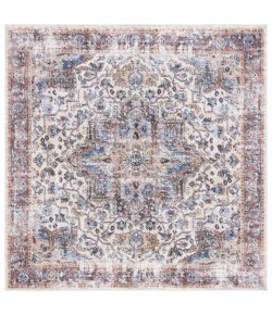 Safavieh Astoria ASA402 Ivory / Blue Rust 6'-7" X 6'-7" Square Area Rug