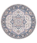 Safavieh Astoria ASA404 Blue / Rust 6'-7" X 6'-7" Round Area Rug