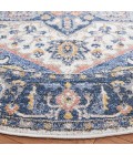Safavieh Astoria ASA404 Blue / Rust 6'-7" X 6'-7" Round Area Rug