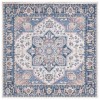 Safavieh Astoria ASA404 Blue / Rust 6'-7" X 6'-7" Square Area Rug