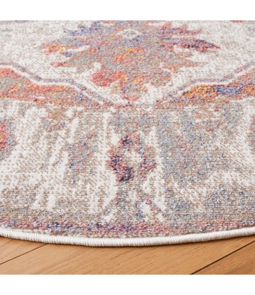 Safavieh Astoria ASA406 Beige / Ivory 6'-7" X 6'-7" Round Area Rug
