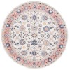 Safavieh Astoria ASA408 Ivory / Rust 6'-7" X 6'-7" Round Area Rug
