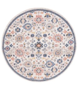 Safavieh Astoria ASA410 Beige / Blue 6'-7" X 6'-7" Round Area Rug