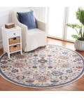 Safavieh Astoria ASA410 Beige / Blue 6'-7" X 6'-7" Round Area Rug