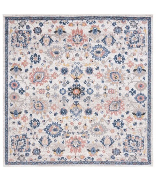 Safavieh Astoria ASA410 Beige / Blue 6'-7" X 6'-7" Square Area Rug