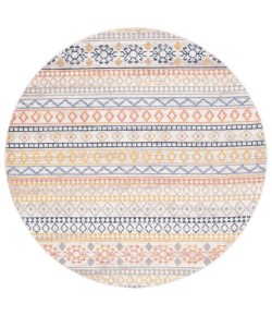 Safavieh Astoria ASA414 Ivory / Blue Rust 6'-7" X 6'-7" Round Area Rug