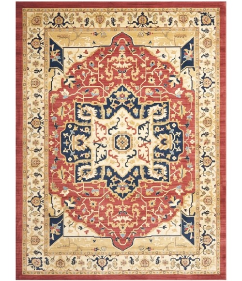 Safavieh Austin Area Rug AUS1590-4011-10 Safavieh Austin AUS1590 Red / Creme 9'-6" X 13' Rectangle Area Rug