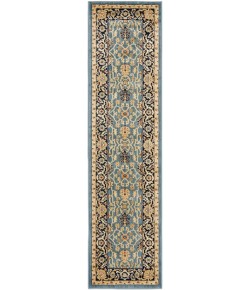 Safavieh Austin AUS1620 Light Blue / Navy 2'-3" X 8' Runner Area Rug
