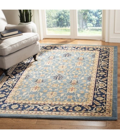 Safavieh Austin AUS1620 Light Blue / Navy 2'-3" X 8' Runner Area Rug