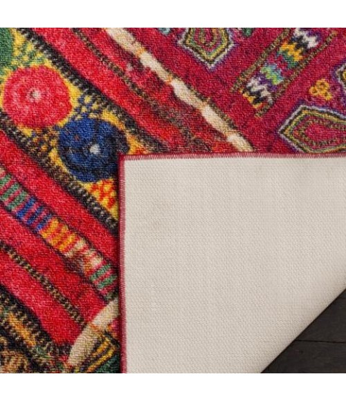 Safavieh Aztec AZT202 Coral / Multi 3' X 5' Rectangle Area Rug