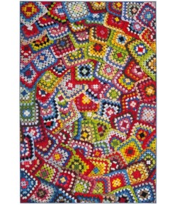 Safavieh Aztec AZT210 Green / Multi 6'-7" X 9' Rectangle Area Rug