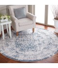 Safavieh Baltimore BAL850 Light Grey / Blue 6'-7" X 6'-7" Round Area Rug