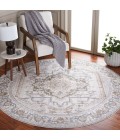 Safavieh Baltimore BAL854 Light Grey / Rust 6'-7" X 6'-7" Round Area Rug