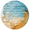 Safavieh Barbados BAR510 Blue / Gold 5'-3" X 5'-3" Round Area Rug