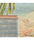 Safavieh Barbados BAR515 Gold / Blue 6'-6" X 6'-6" Round Area Rug