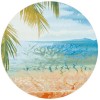 Safavieh Barbados BAR515 Gold / Blue 6'-6" X 6'-6" Round Area Rug