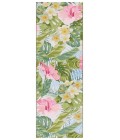 Safavieh Barbados BAR516 Green / Pink 2'-8" X 8' Runner Area Rug