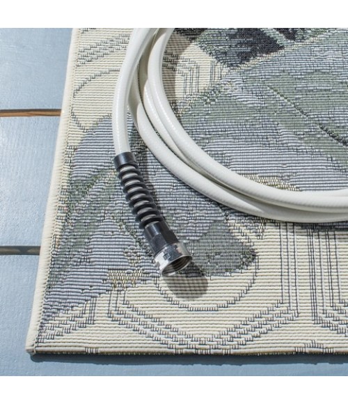 Safavieh Barbados BAR524 Grey / Gold 6'-6" x 9'-4" Rectangle Area Rug