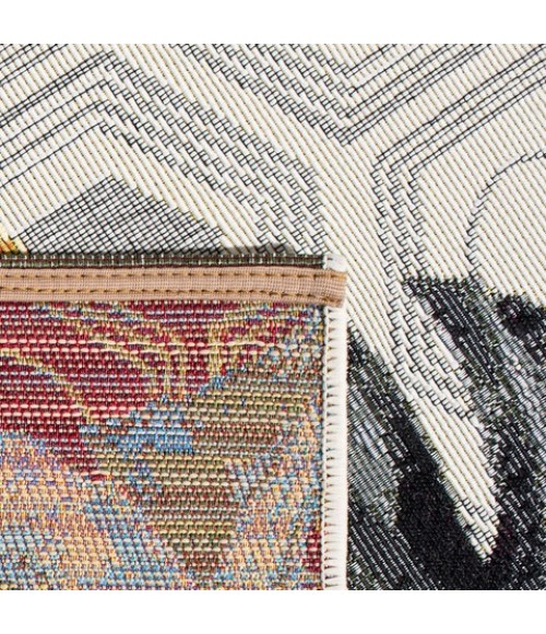 Safavieh Barbados BAR524 Grey / Gold 6'-6" x 9'-4" Rectangle Area Rug
