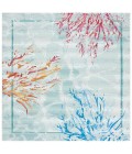 Safavieh Barbados BAR535 Teal / White 6'-6" x 6'-6"Square Square Area Rug