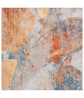 Safavieh Barbados BAR536 Blue / Rust 6'-6" x 6'-6"Square Square Area Rug