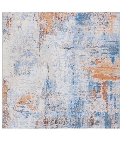 Safavieh Barbados BAR537 Ivory / Blue Rust 6'-6" x 6'-6"Square Square Area Rug