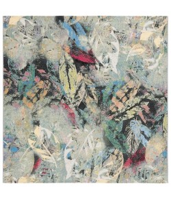 Safavieh Barbados BAR542 Black Green / Pink 6'-6" x 6'-6"Square Square Area Rug