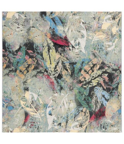 Safavieh Barbados BAR542 Black Green / Pink 6'-6" x 6'-6"Square Square Area Rug