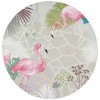 Safavieh Barbados BAR551 Grey / Pink 5'-3" X 5'-3" Round Area Rug