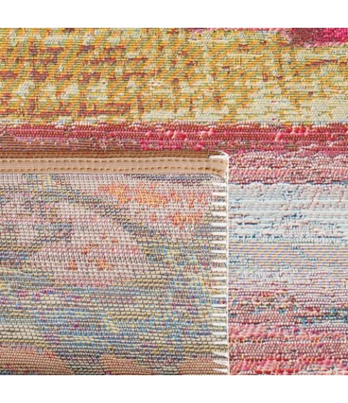 Safavieh Barbados BAR554 Light Blue / Pink 6'-6" x 9'-4" Rectangle Area Rug
