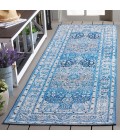 Safavieh Barbados BAR558 Blue / Ivory 2'-8" X 8' Runner Area Rug