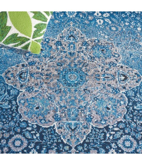 Safavieh Barbados Area Rug BAR558M-9 Safavieh Barbados BAR558 Blue / Ivory 9'-10" x 12'-5" Rectangle Area Rug