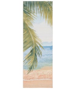 Safavieh Barbados BAR560 Gold / Blue 2'-8" X 8' Runner Area Rug