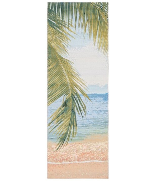 Safavieh Barbados BAR560 Gold / Blue 2'-8" X 8' Runner Area Rug
