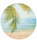 Safavieh Barbados BAR560 Gold / Blue 8' X 8' Round Area Rug