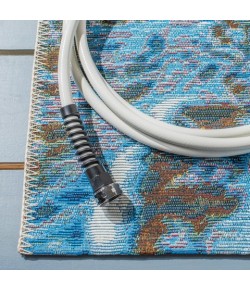 Safavieh Barbados BAR581 Gold / Blue 6'-6" x 6'-6"Square Square Area Rug