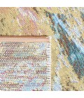 Safavieh Barbados BAR581 Gold / Blue 6'-6" X 6'-6" Round Area Rug